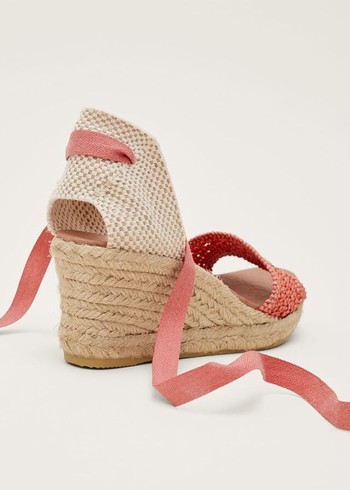 Phase Eight Weave Espadrille Heels Coral Canada | YSCETX-183